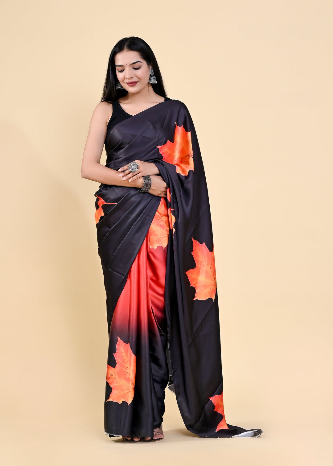 Designer Satin-Silk Saree | Digital Printed | Wedding & Party Wear | Traditional