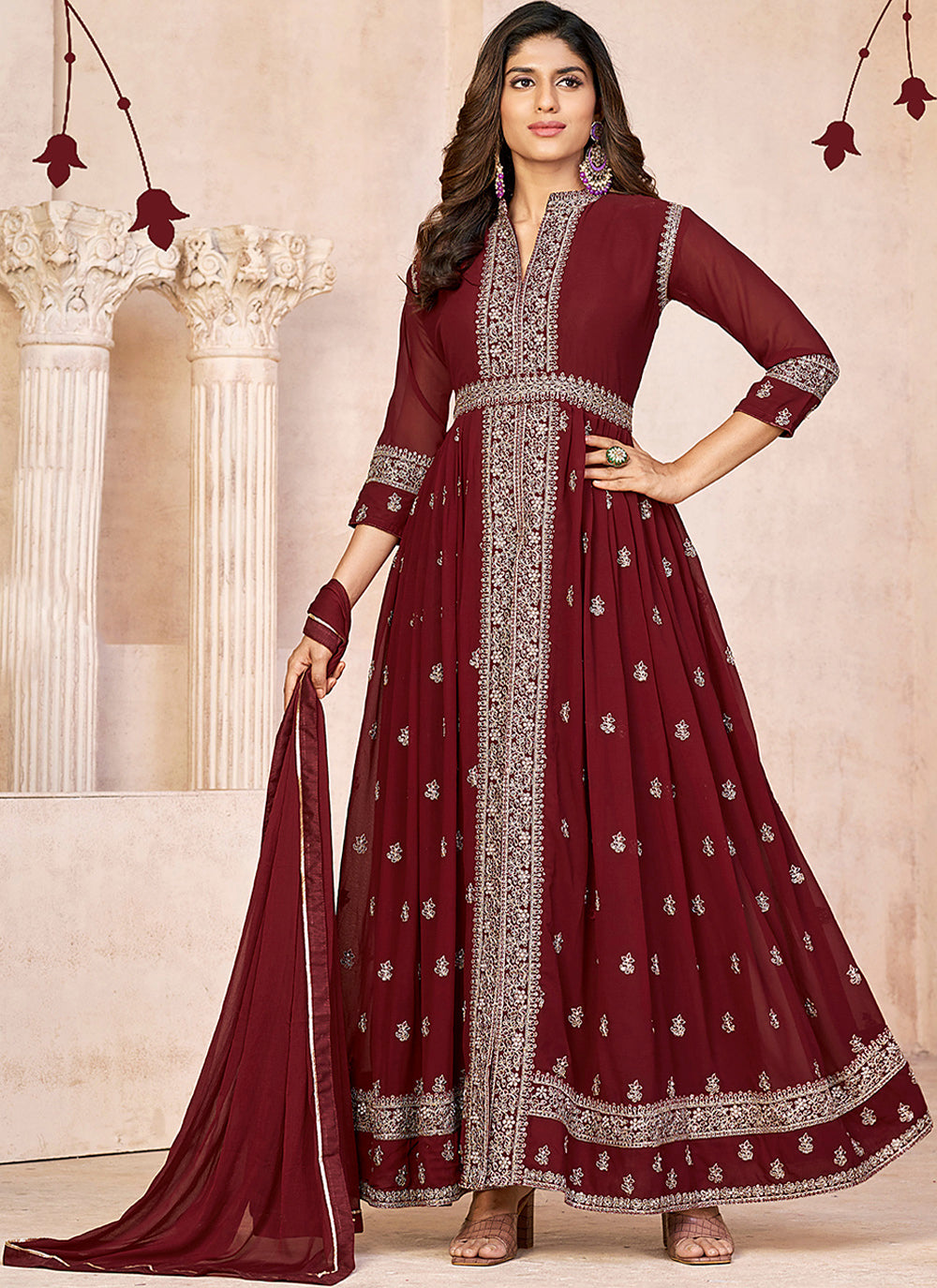 Anarkali Dress | Heavy Sequence Embroidery for Weddings & Parties