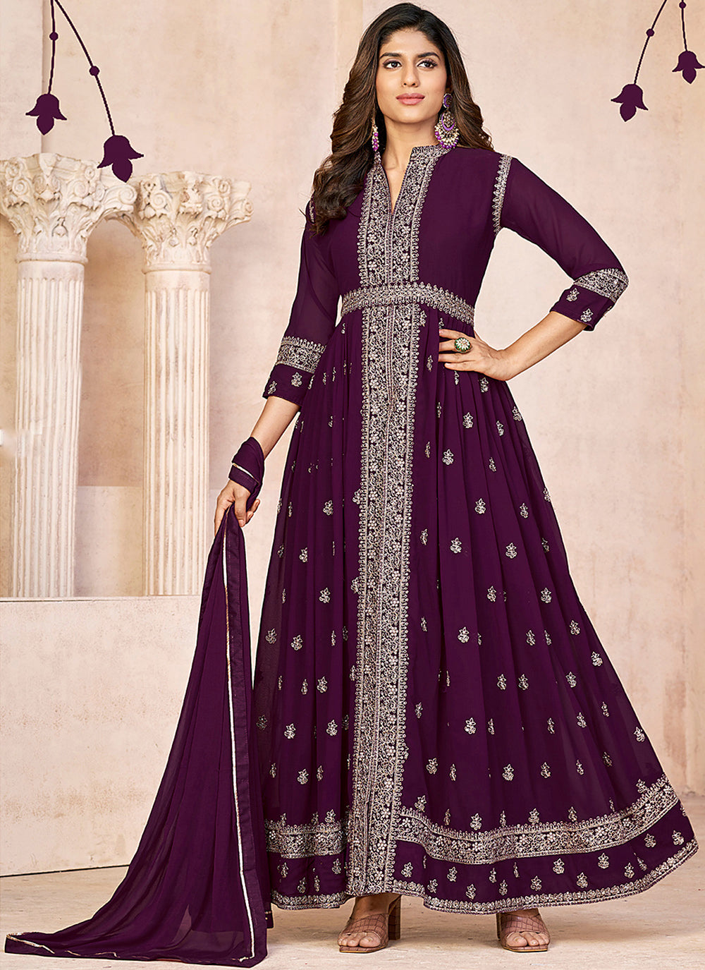 Anarkali Dress | Heavy Sequence Embroidery for Weddings & Parties