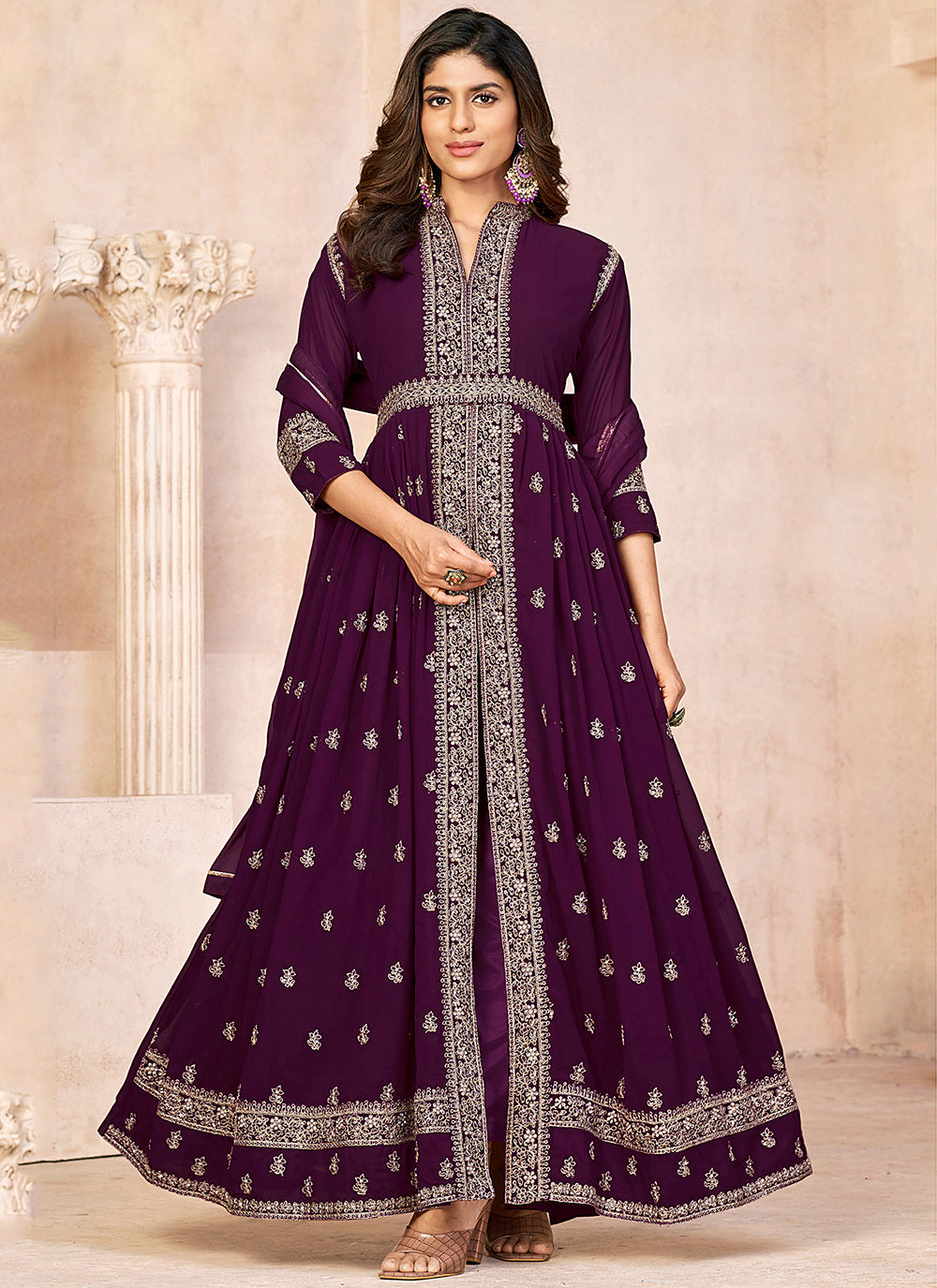 Anarkali Dress | Heavy Sequence Embroidery for Weddings & Parties