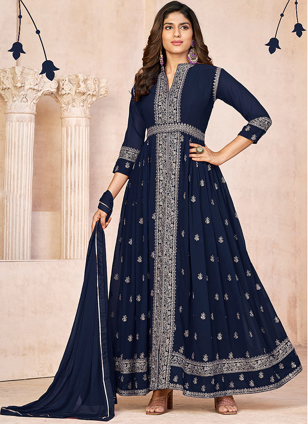 Anarkali Dress | Heavy Sequence Embroidery for Weddings & Parties