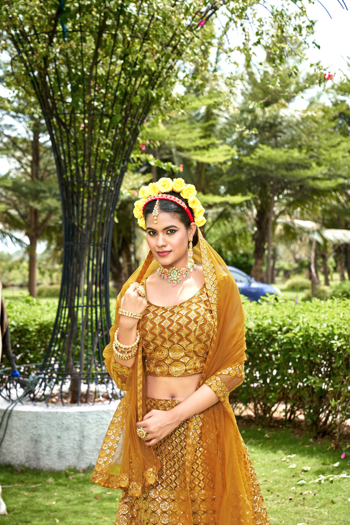 Gorgeous Net Lehenga with Dupatta | A Captivating Traditional Ensemble