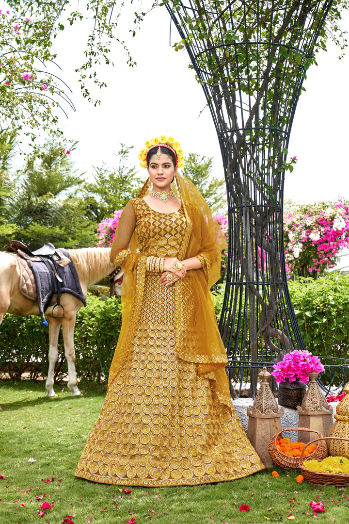 Gorgeous Net Lehenga with Dupatta | A Captivating Traditional Ensemble