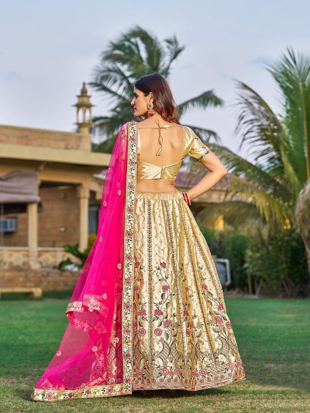 Satin Embroidered Lehenga | Perfect for Weddings & Special Events