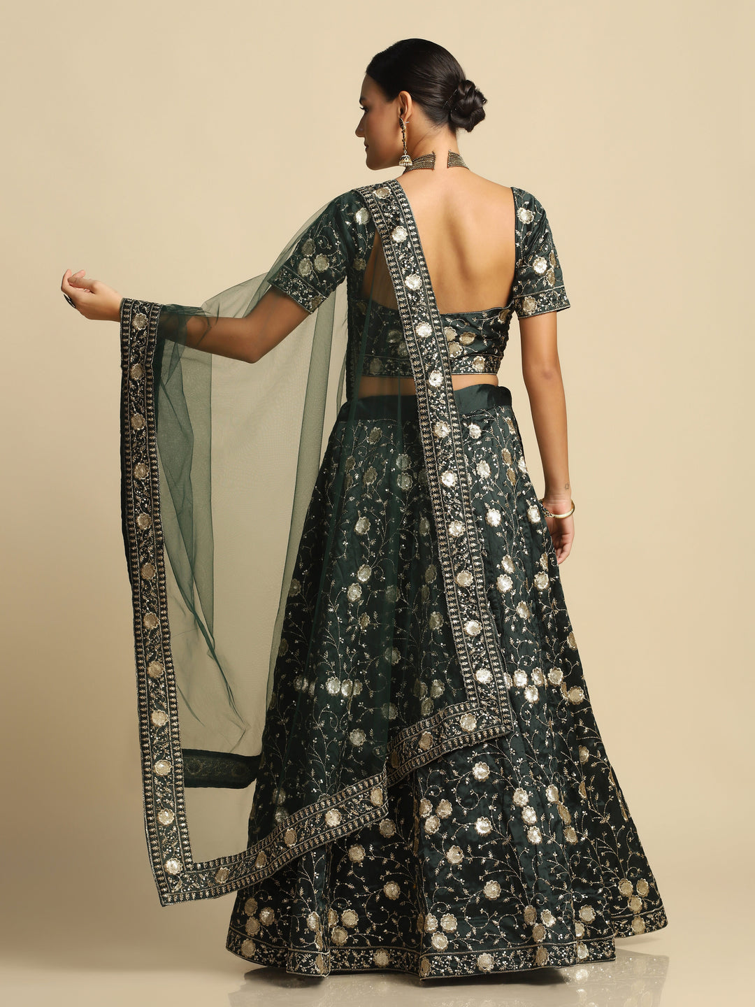 Embroidered Taffeta Lehenga | Perfect for Weddings and Special Events