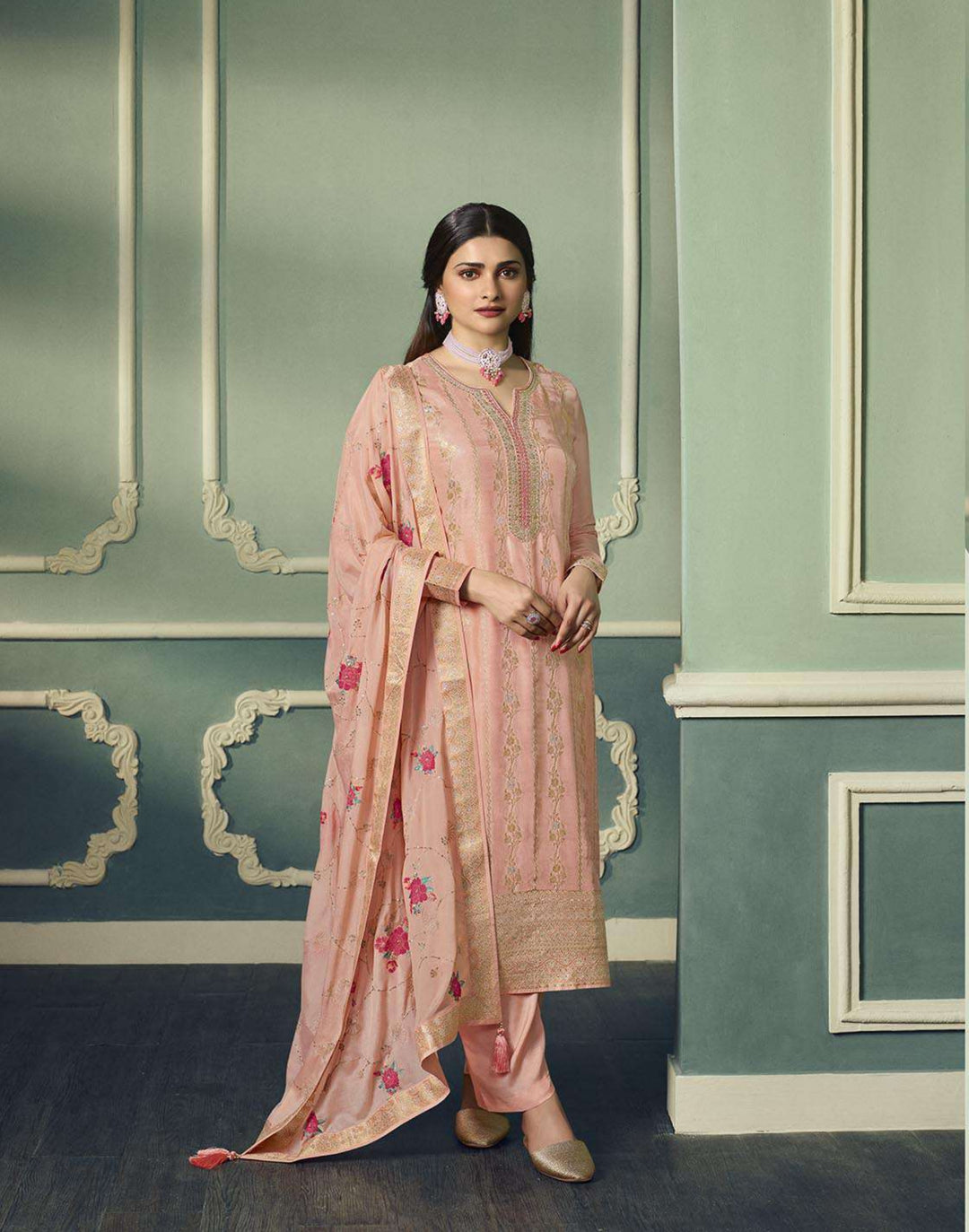 Stylish Viscose-Silk Salwar Kameez | Wevon Designer Embroidery for Special Events And Fastive