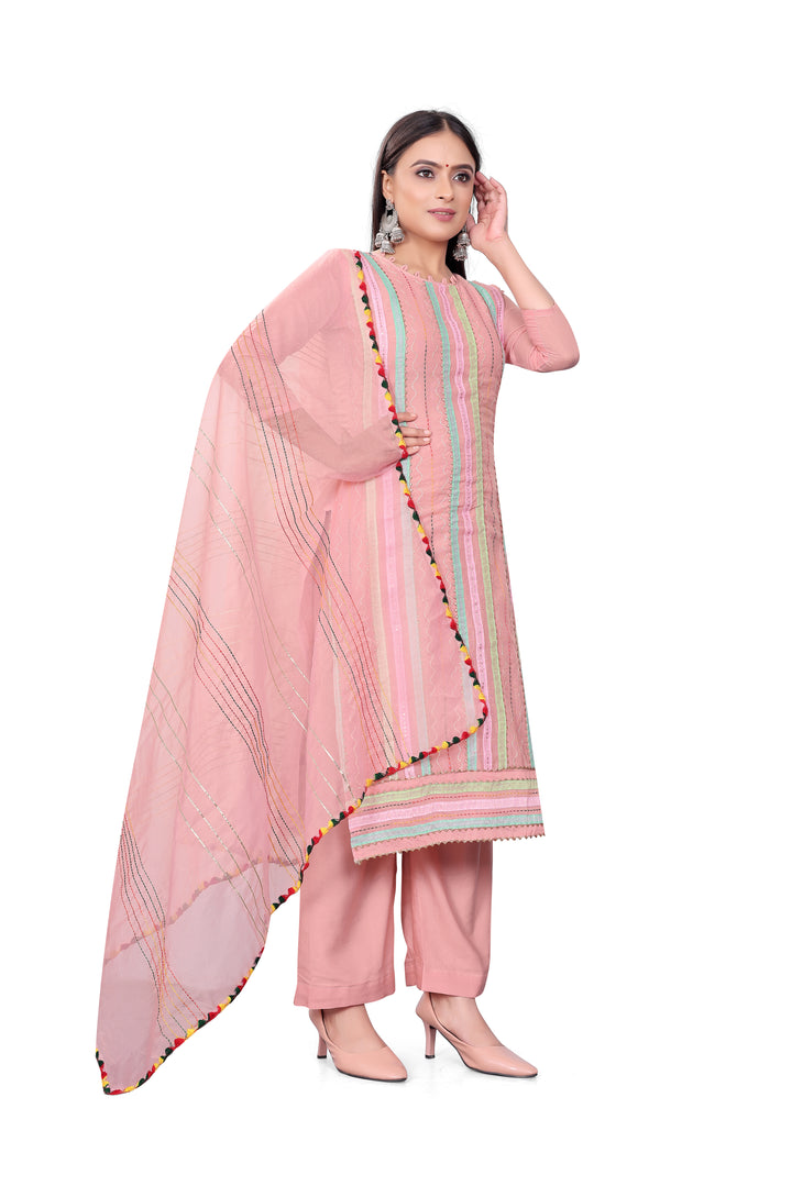 Elegant Hand-Work Salwar Kameez | Chanderi-Cotton & Micro-Cotton for Events