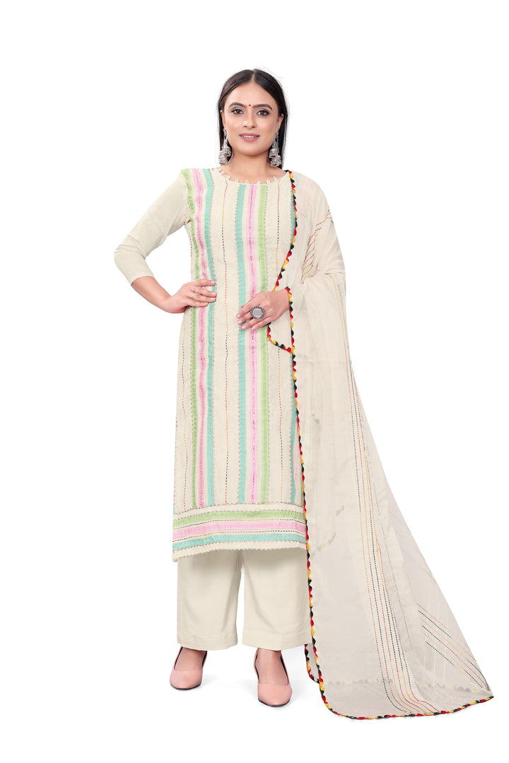 Elegant Hand-Work Salwar Kameez | Chanderi-Cotton & Micro-Cotton for Events