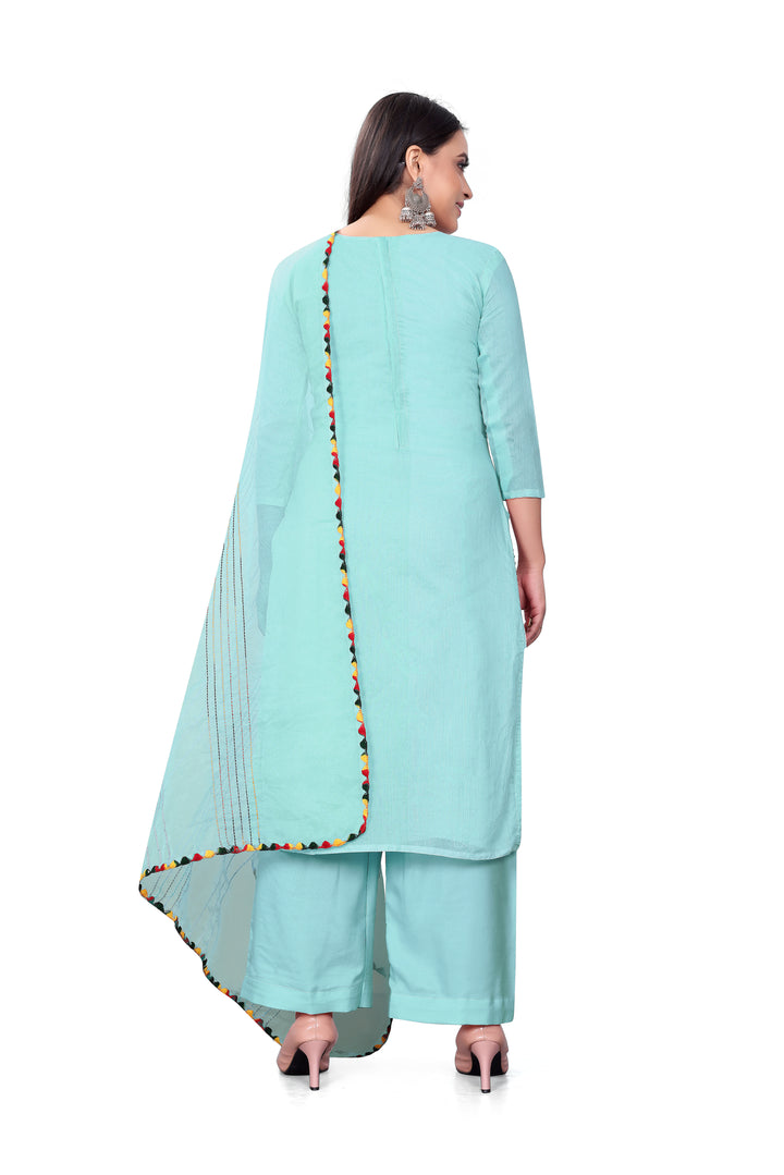 Elegant Hand-Work Salwar Kameez | Chanderi-Cotton & Micro-Cotton for Events