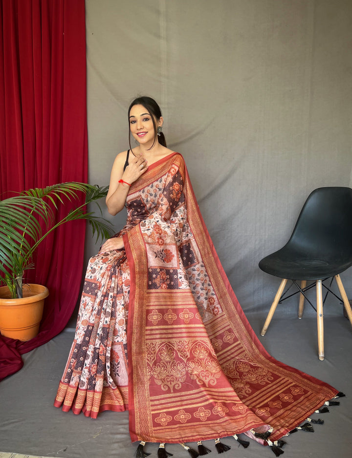 Designer Cotton Saree | Digital Printed for Weddings & Festive Events