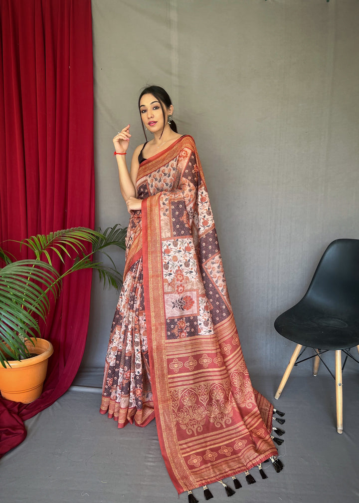 Designer Cotton Saree | Digital Printed for Weddings & Festive Events