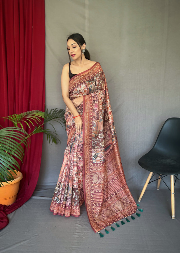 Designer Digital Printed Cotton Saree | Traditional Wedding & Festive Wear