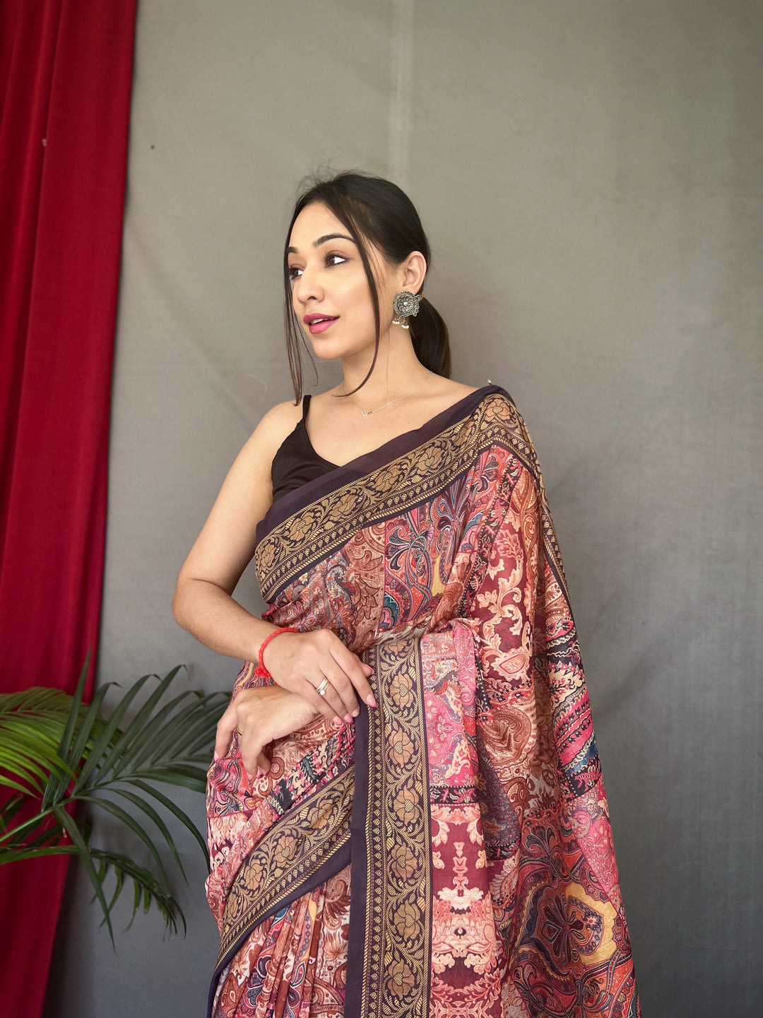 Designer Digital Printed Cotton Saree | Traditional Wedding & Party Wear