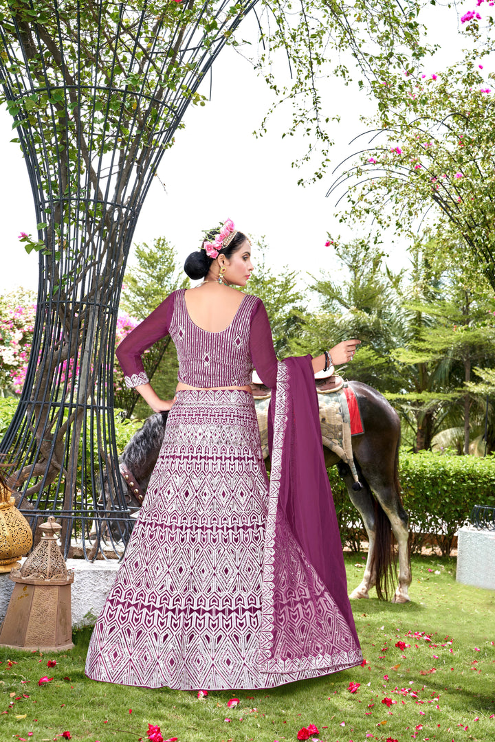 Charming Net Lehenga with Dupatta | Unmatched Beauty for Grand Occasions