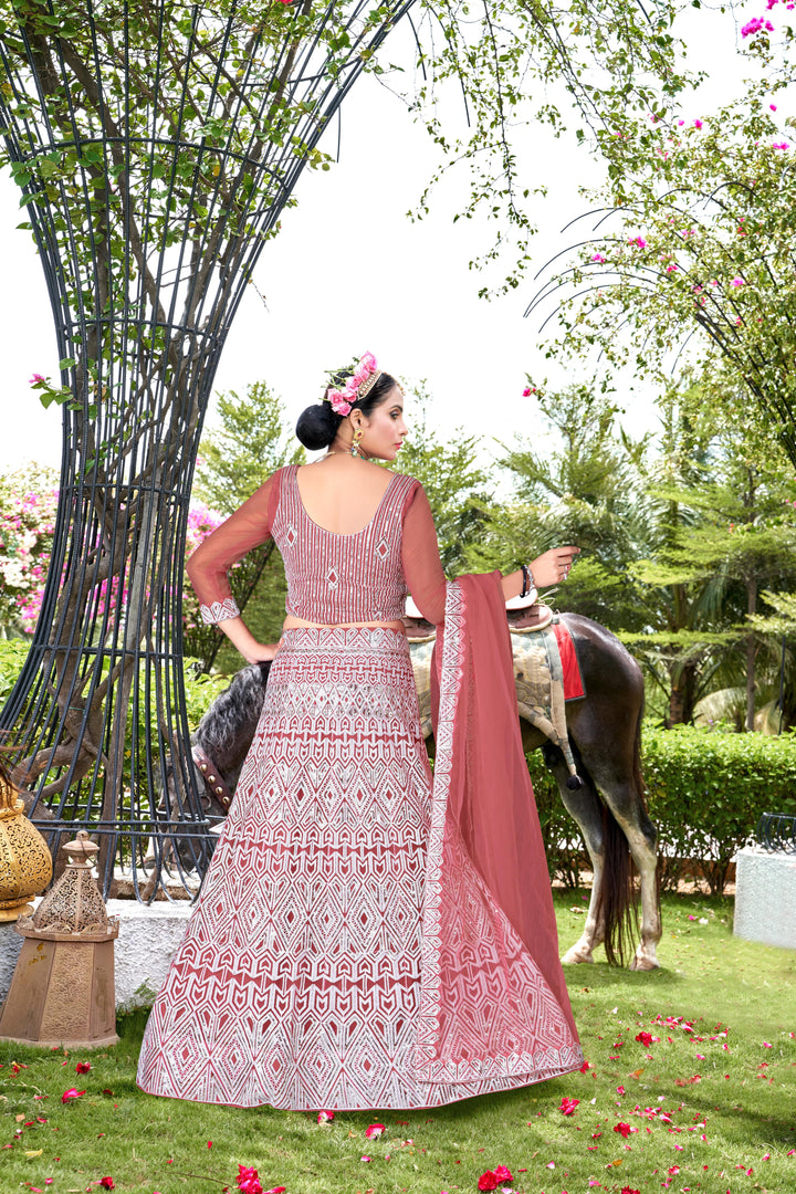 Charming Net Lehenga with Dupatta | Unmatched Beauty for Grand Occasions