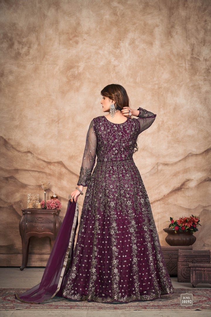 Heavy Designer Embroidery Anarkali | Net Fabric for Weddings & Parties