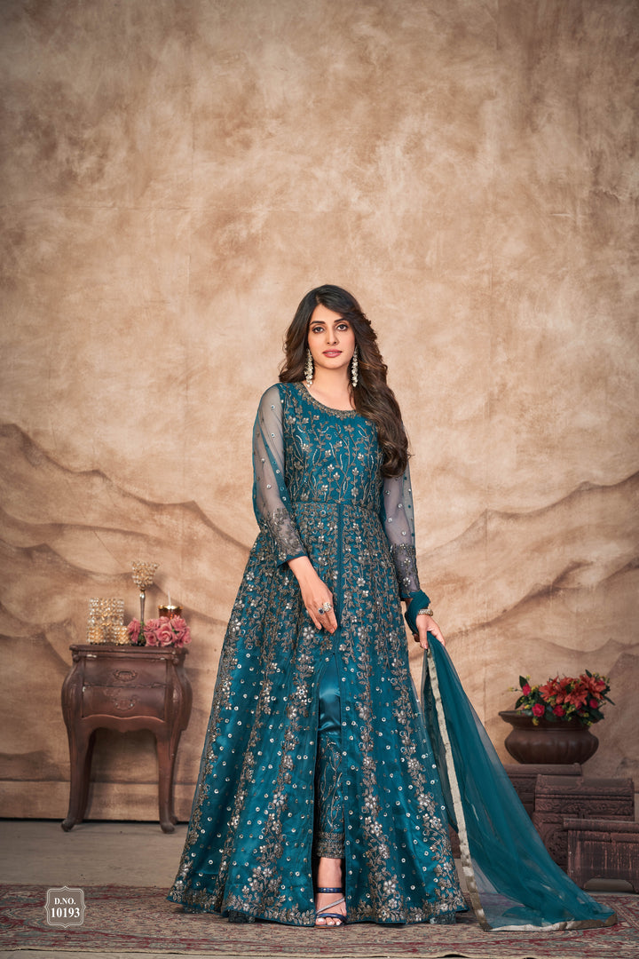 Heavy Designer Embroidery Anarkali | Net Fabric for Weddings & Parties