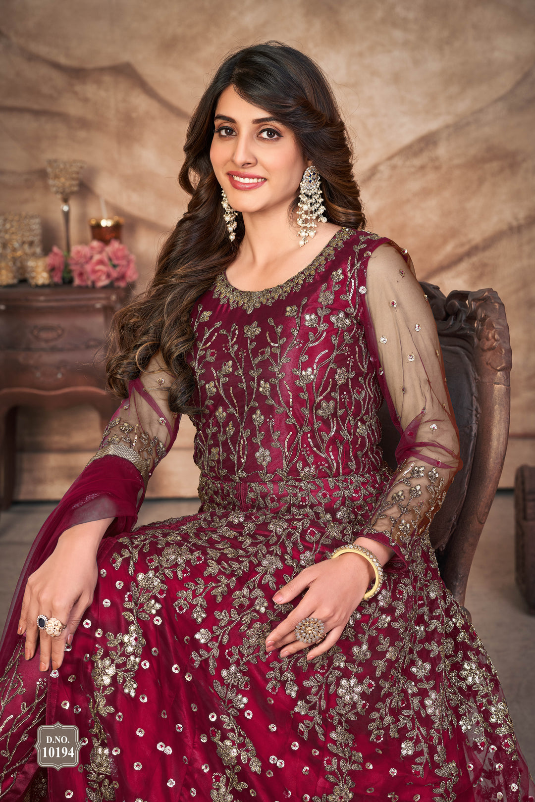 Heavy Designer Embroidery Anarkali | Net Fabric for Weddings & Parties