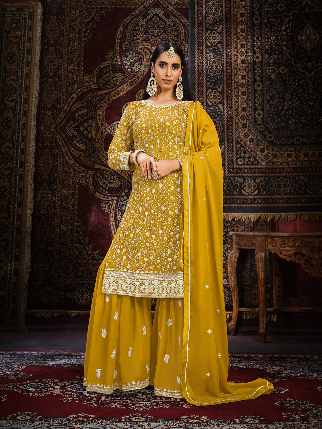 Chic Faux Georgette Salwar kameez | Perfect for Festive Wear