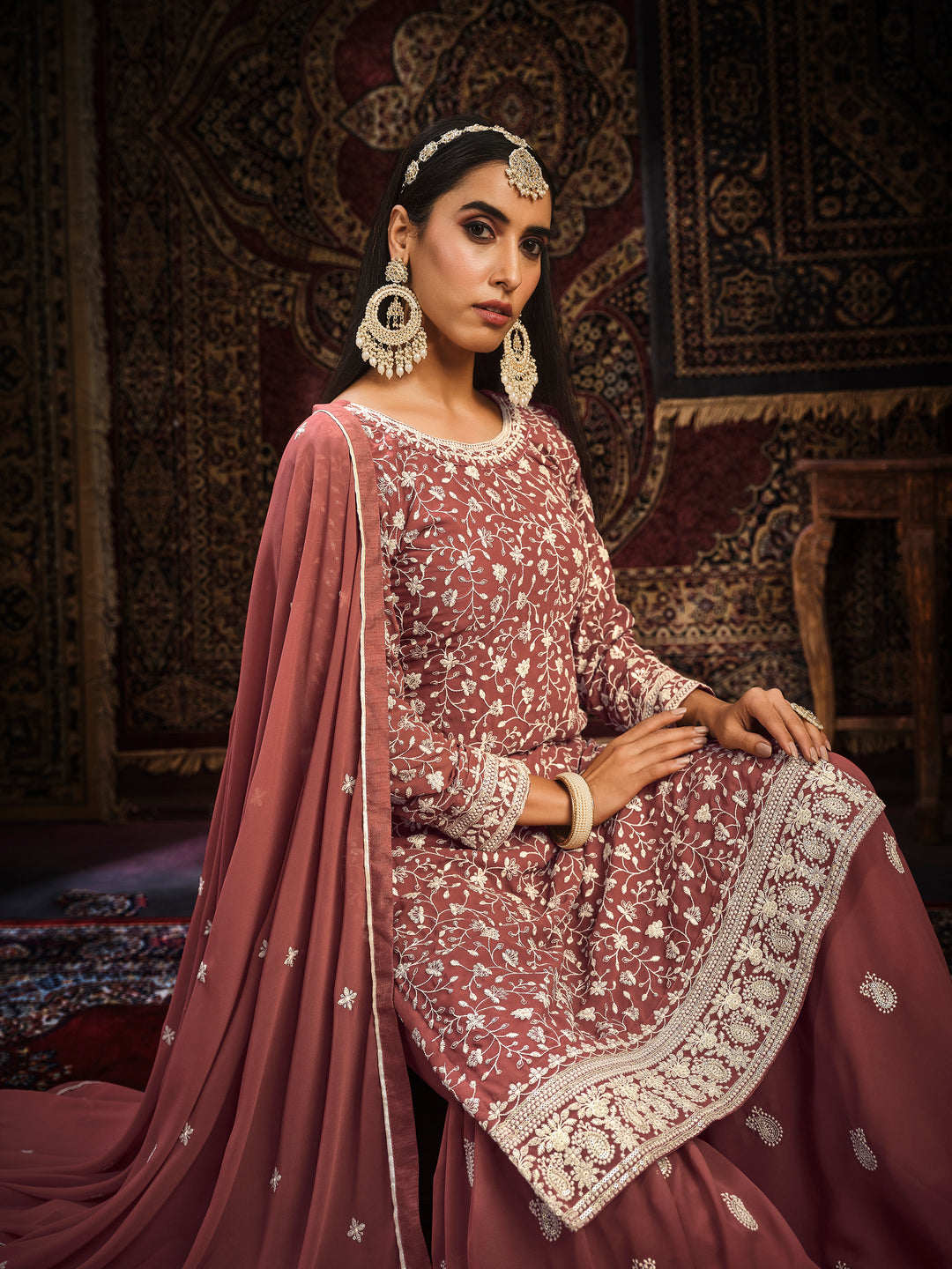 Chic Faux Georgette Salwar kameez | Perfect for Festive Wear