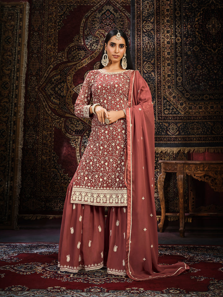 Chic Faux Georgette Salwar kameez | Perfect for Festive Wear