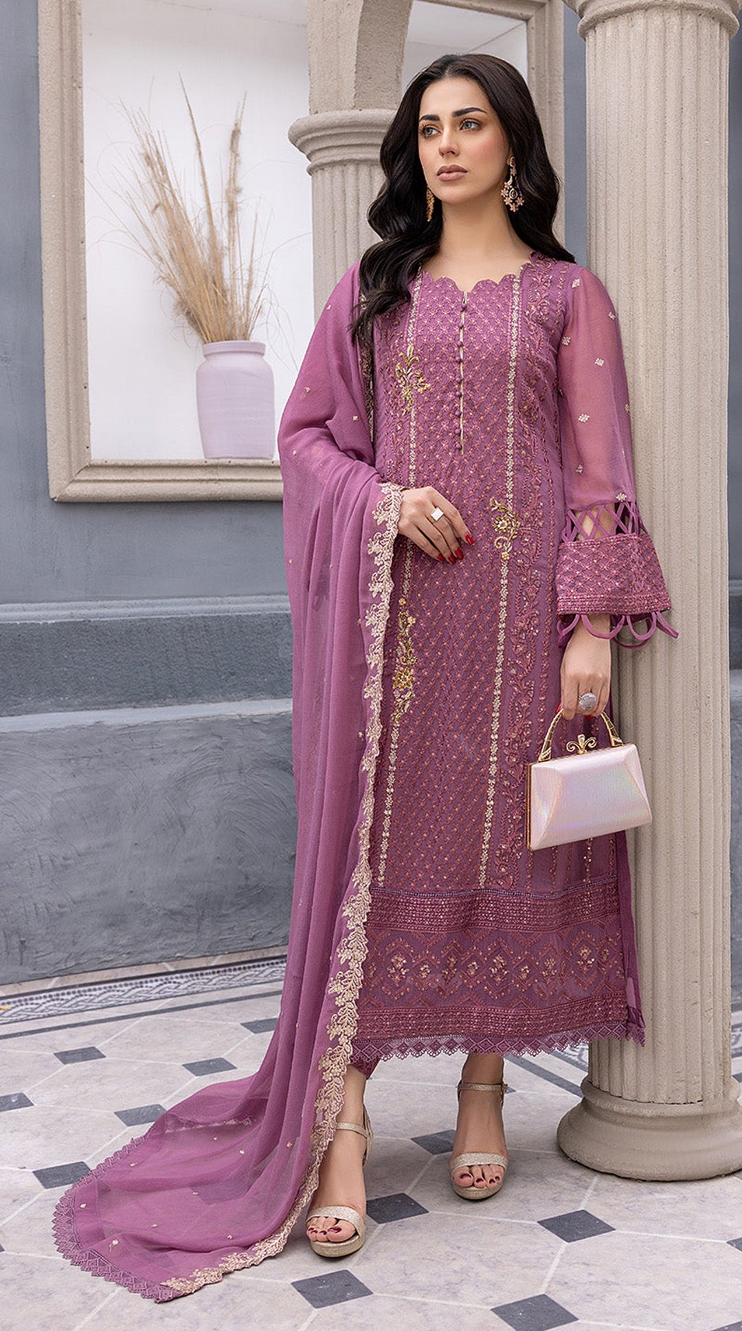 Radiant Faux Georgette Salwar kameez | Graceful and Stunning