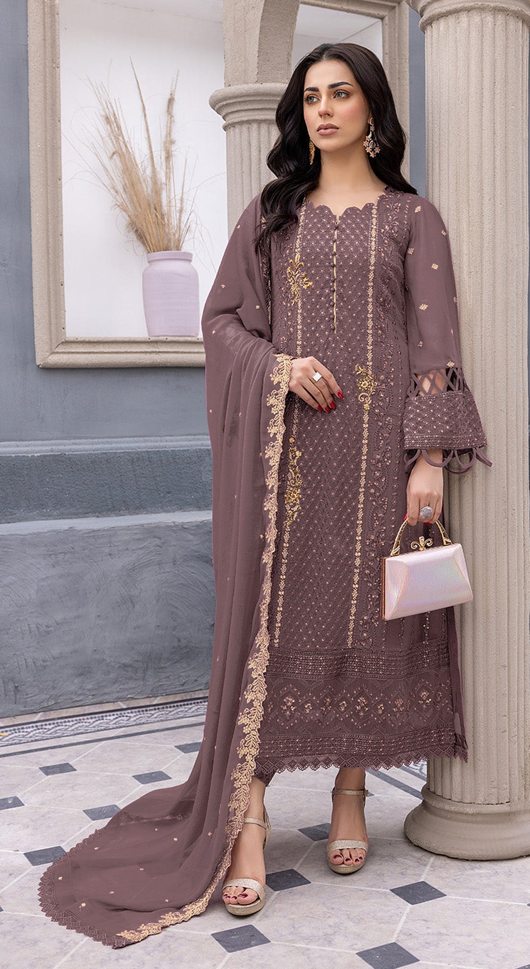 Radiant Faux Georgette Salwar kameez | Graceful and Stunning