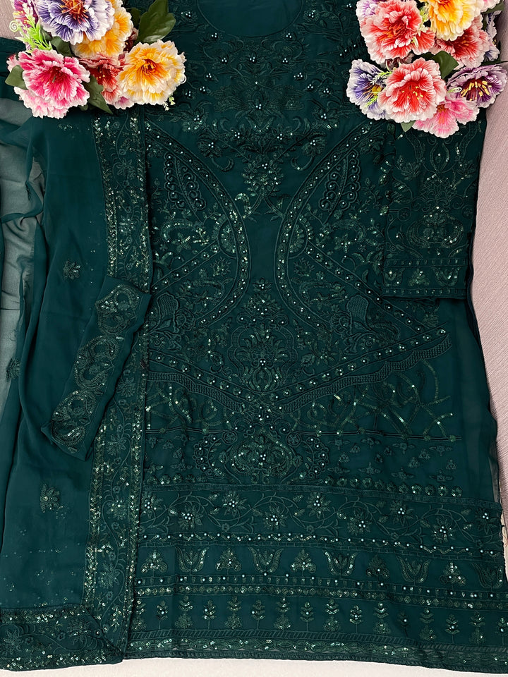 Refined Faux Georgette Salwar kameez | Festive Elegance