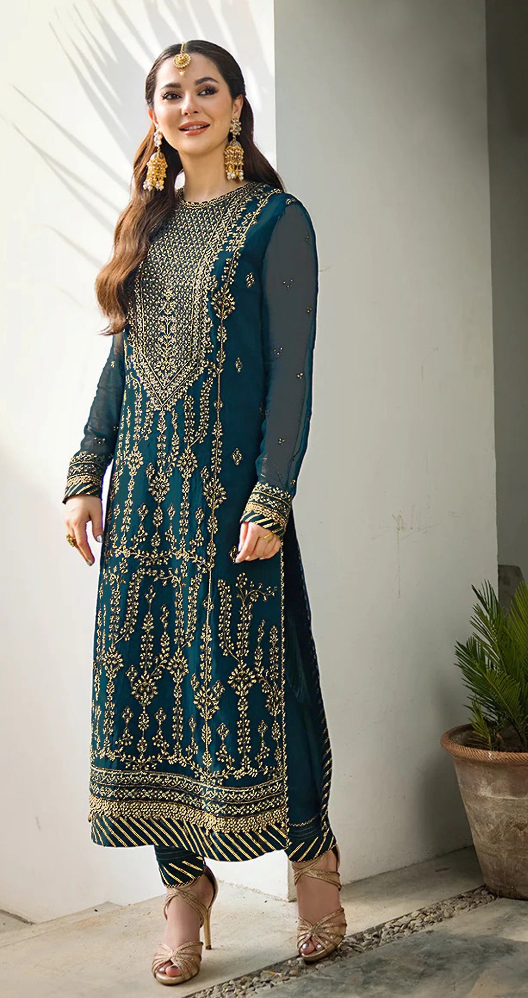 Chic Faux Georgette Salwar kameez | Perfect for Festive Wear