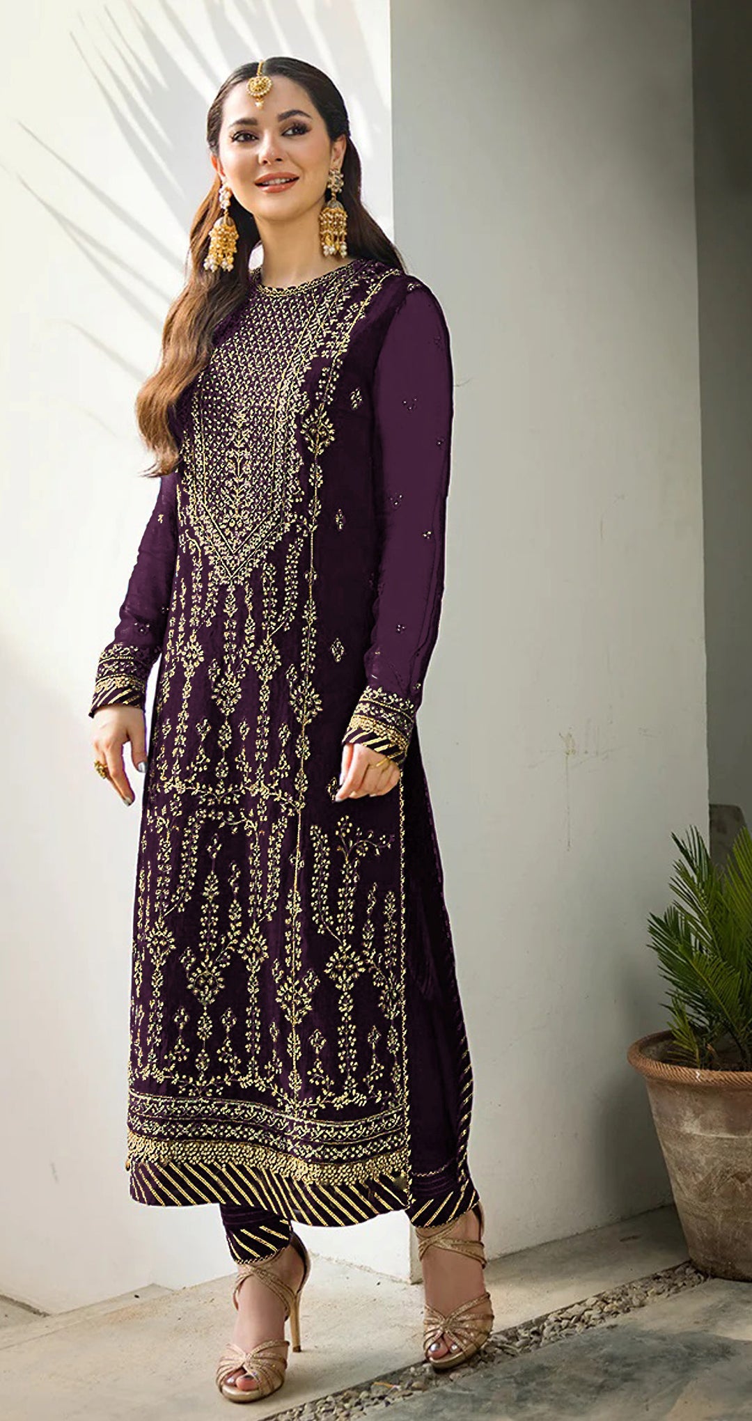 Chic Faux Georgette Salwar kameez | Perfect for Festive Wear