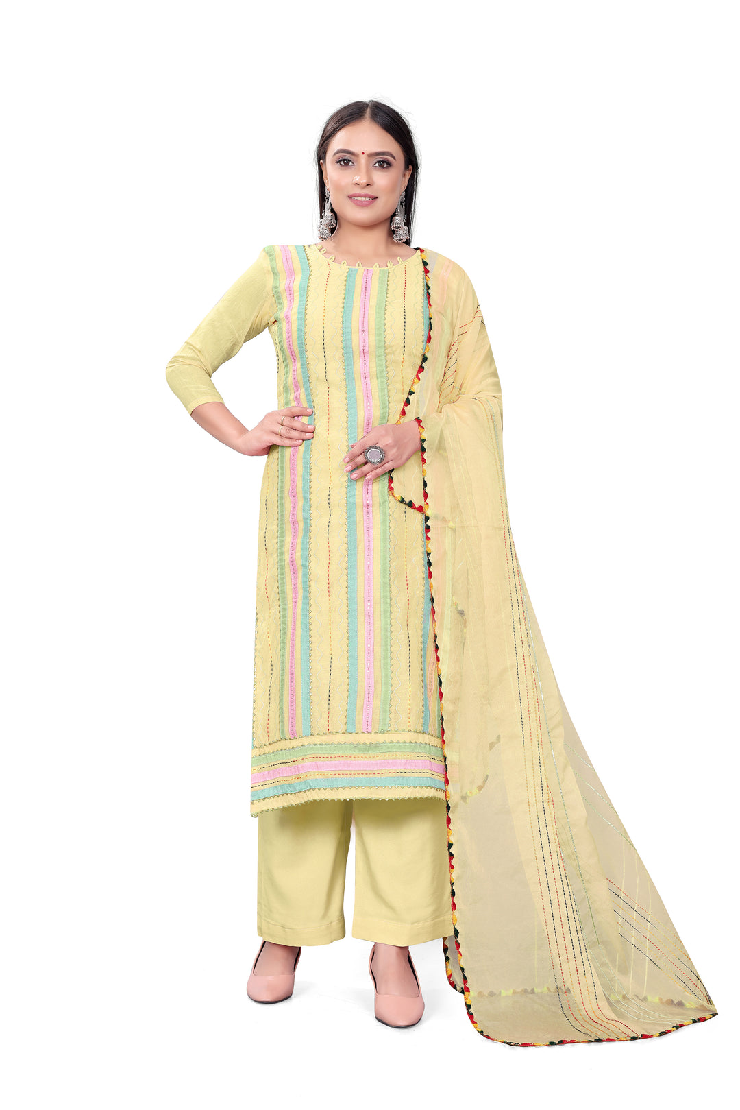 Radiant Chanderi Cotton Salwar kameez | Graceful and Stunning