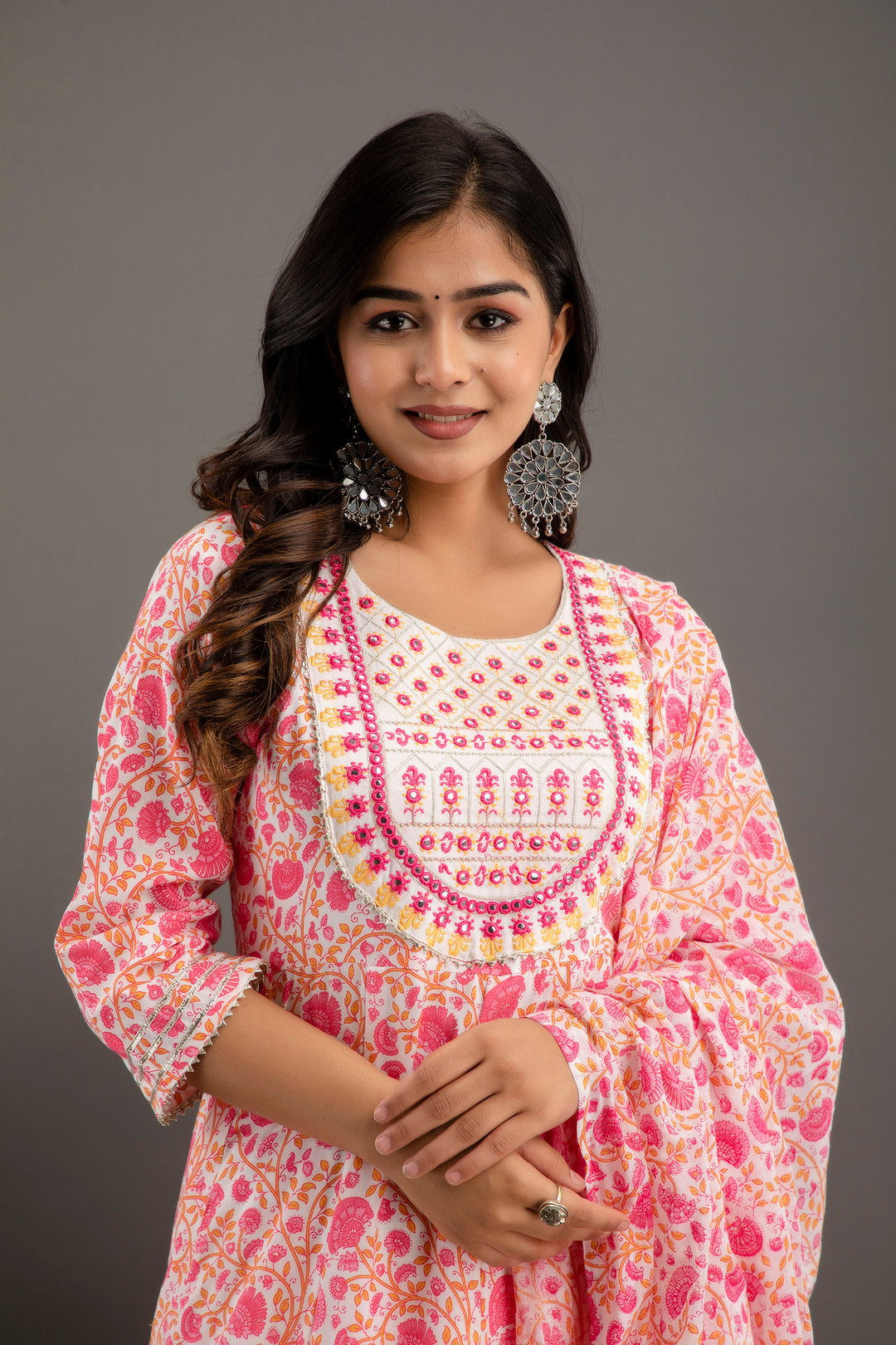 Rayon-Cotton Salwar Kameez | Digital Printed | Embroidery Work | Traditional Wear