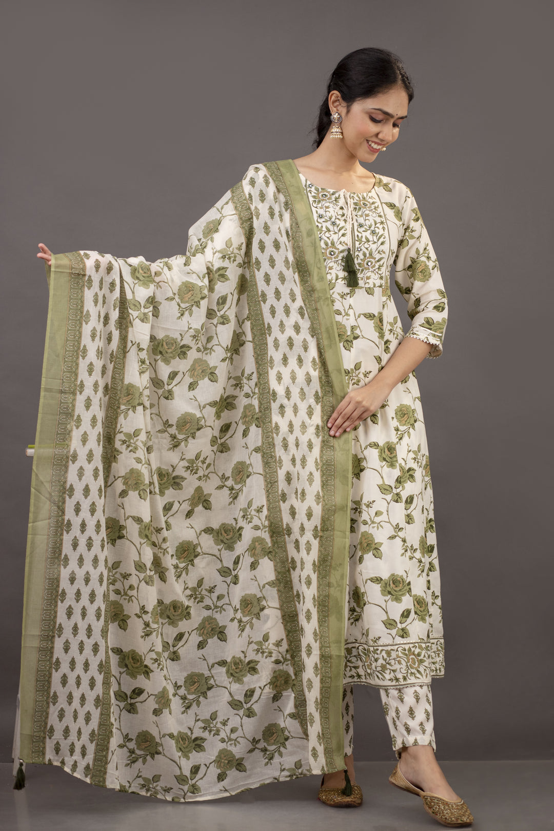 Rayon-Cotton Digital Printed Salwar Kameez | Traditional Wedding Wear | Embroidery Party Outfit