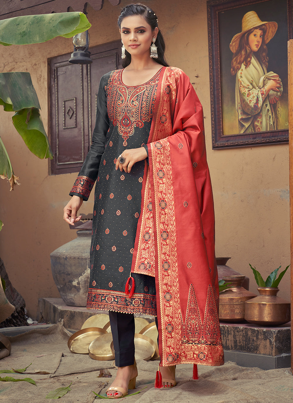 Trendy  banarasi silk Salwar Suit with Heavy Weaving Designer | Designed for Timeless Elegance