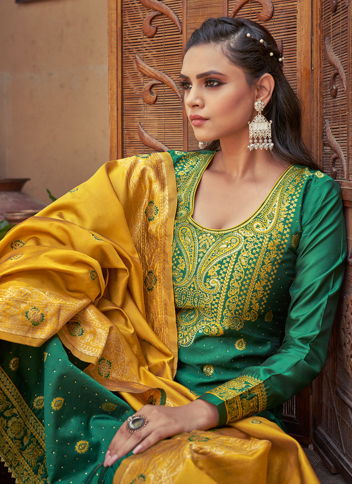 Trendy  banarasi silk Salwar Suit with Heavy Weaving Designer | Designed for Timeless Elegance