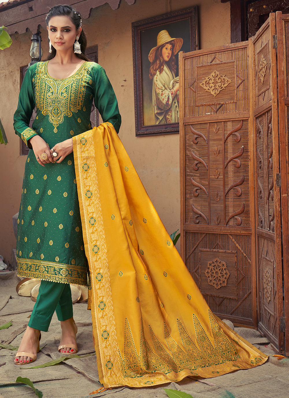 Trendy  banarasi silk Salwar Suit with Heavy Weaving Designer | Designed for Timeless Elegance