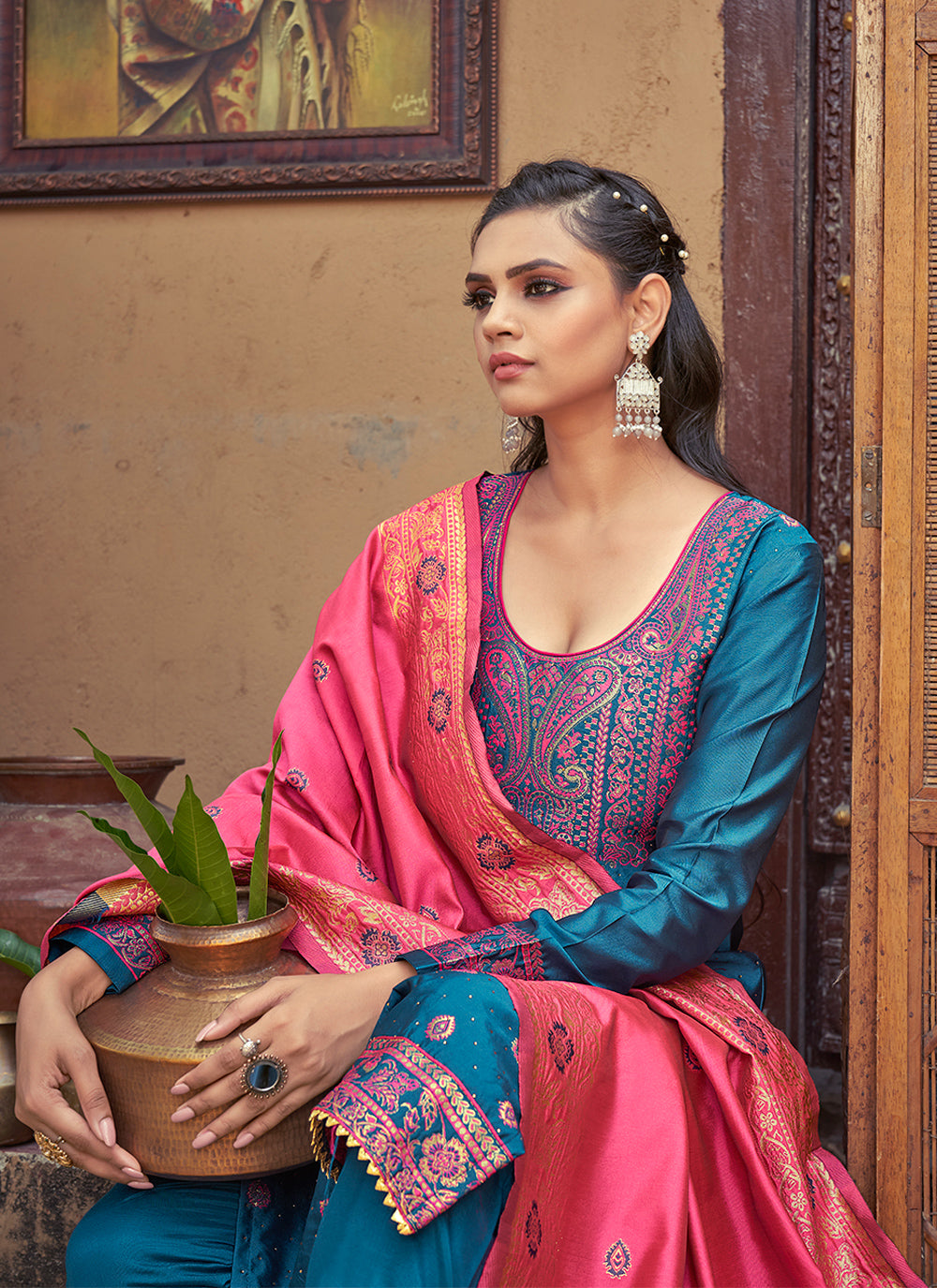 Trendy  banarasi silk Salwar Suit with Heavy Weaving Designer | Designed for Timeless Elegance