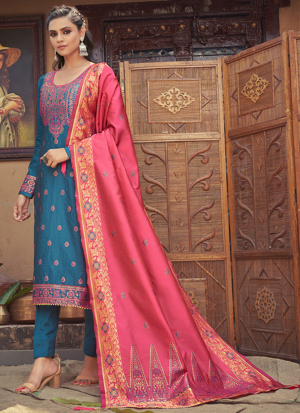 Trendy  banarasi silk Salwar Suit with Heavy Weaving Designer | Designed for Timeless Elegance