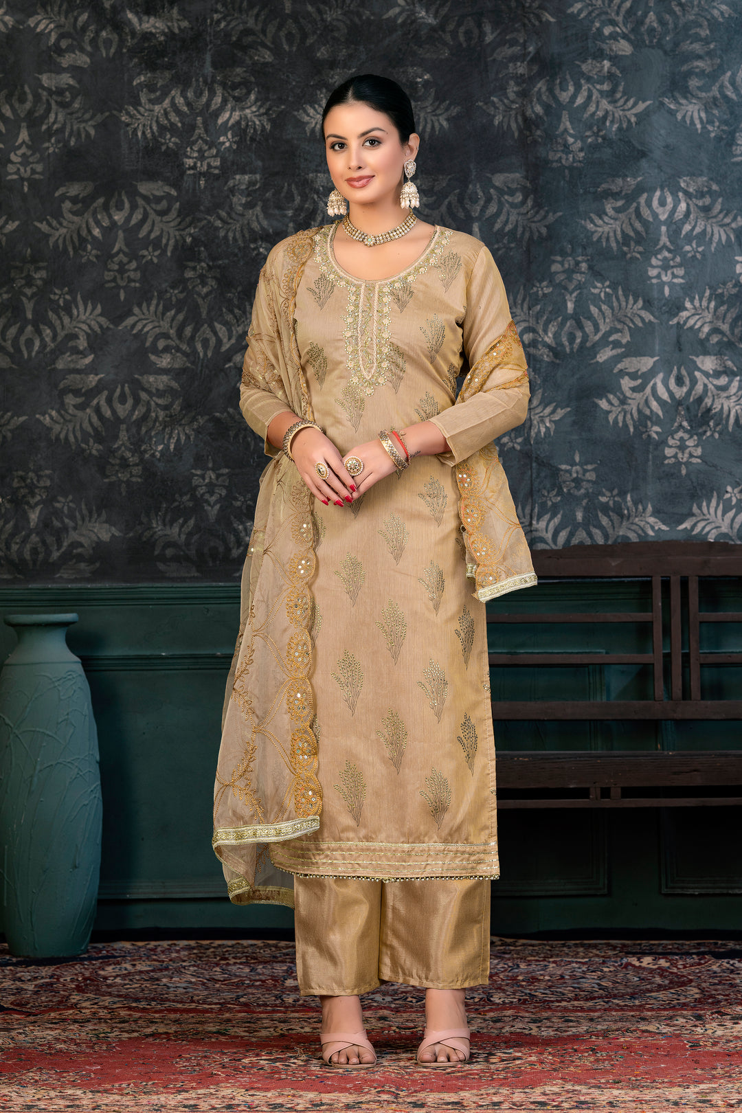 Beautiful organza Salwar kameez with Handwork | Designed for Timeless Elegance