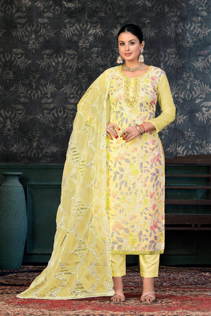 Elegant Organza Kurtis Set with Hand-Embroidery | Perfect for Festive Occasions