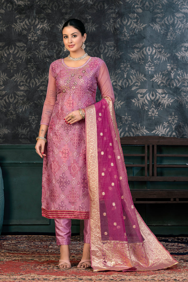 Organza Kurtis Set | Hand-Work & Pojishan Embroidery for Special Events