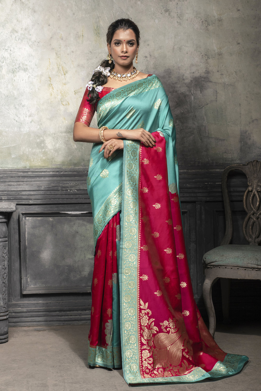 Banarasi Silk Saree | Designer Wevon Work for Special Events & Festive