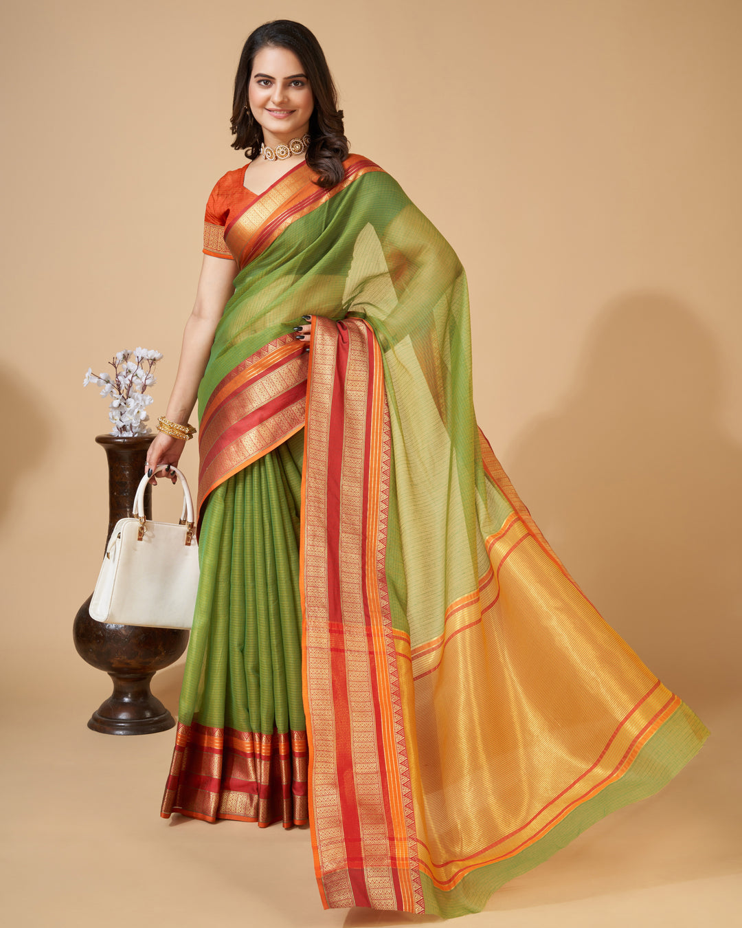 Kota-Doriya Saree with Jari Weaving | Designer Party & Festive Wear