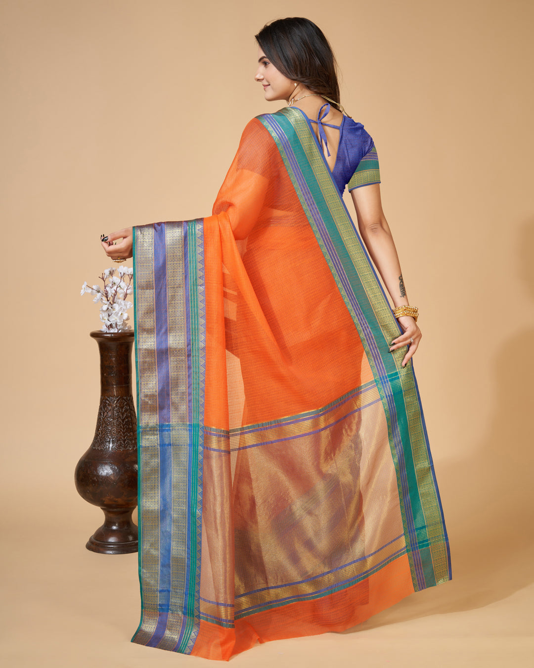 Kota-Doriya Saree with Jari Weaving | Designer Party & Festive Wear