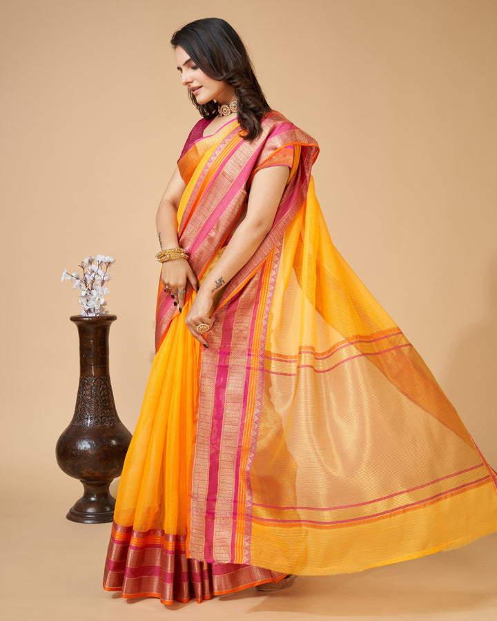 Kota-Doriya Saree with Jari Weaving | Designer Party & Festive Wear