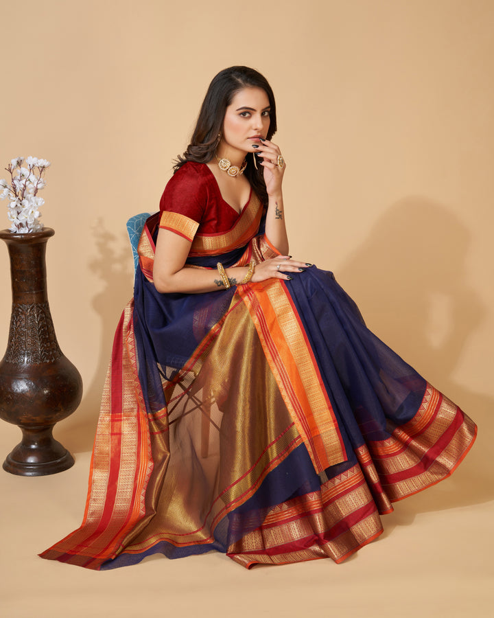 Kota-Doriya Saree with Jari Weaving | Designer Party & Festive Wear