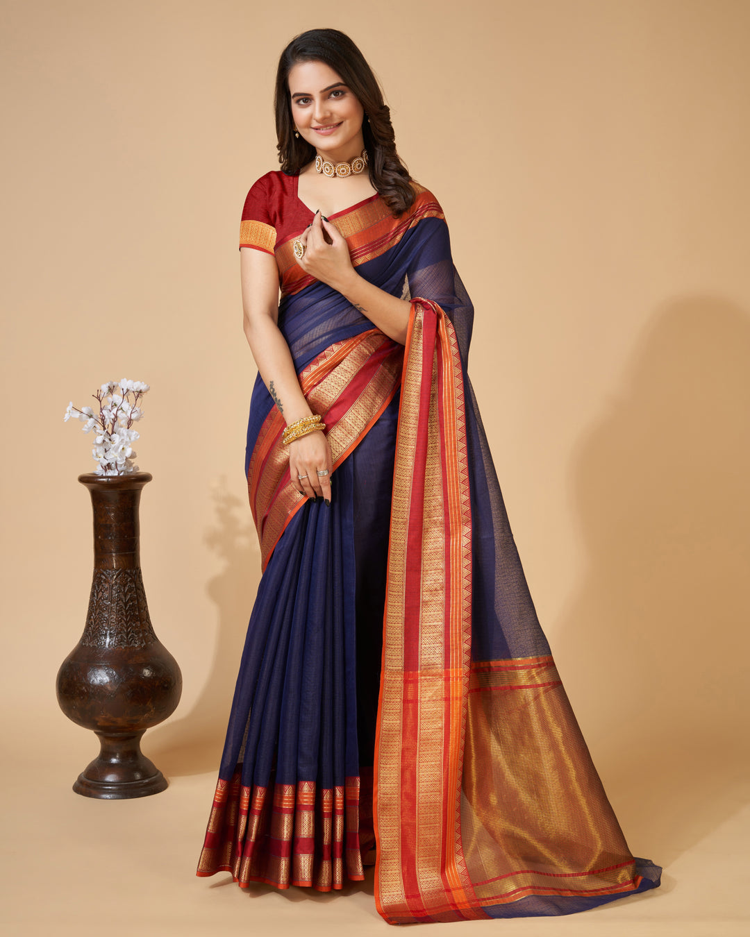 Kota-Doriya Saree with Jari Weaving | Designer Party & Festive Wear