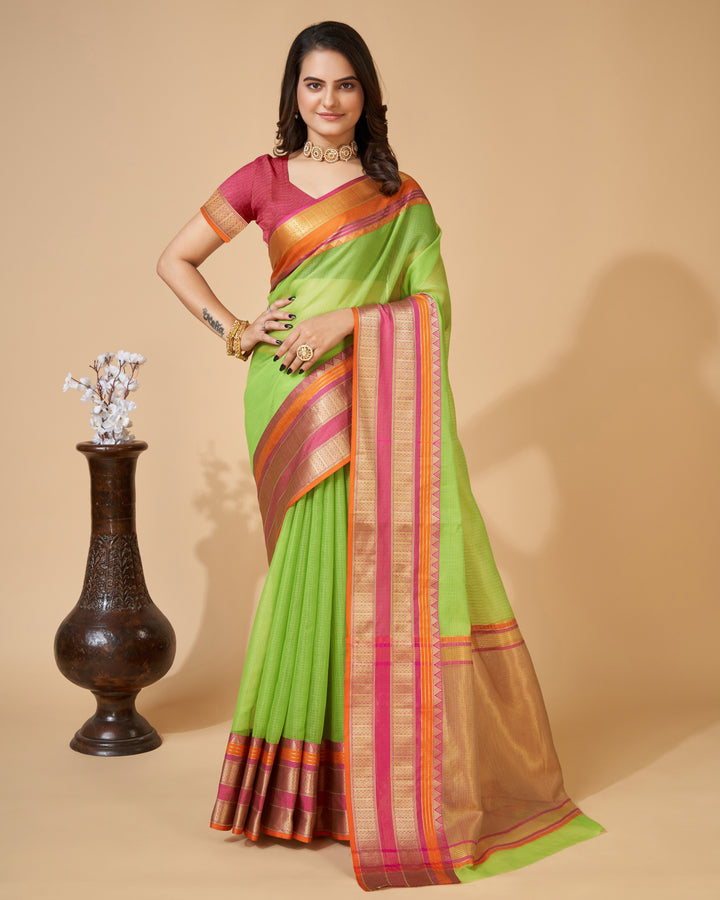 Kota-Doriya Saree with Jari Weaving | Designer Party & Festive Wear