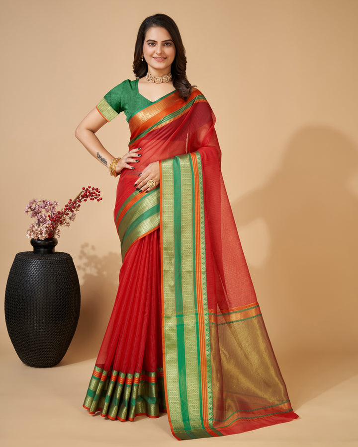 Kota-Doriya Saree with Jari Weaving | Designer Party & Festive Wear