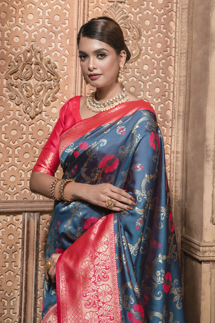 Elegant Banarasi Silk Saree | Wevon Jari Designer for Special Events